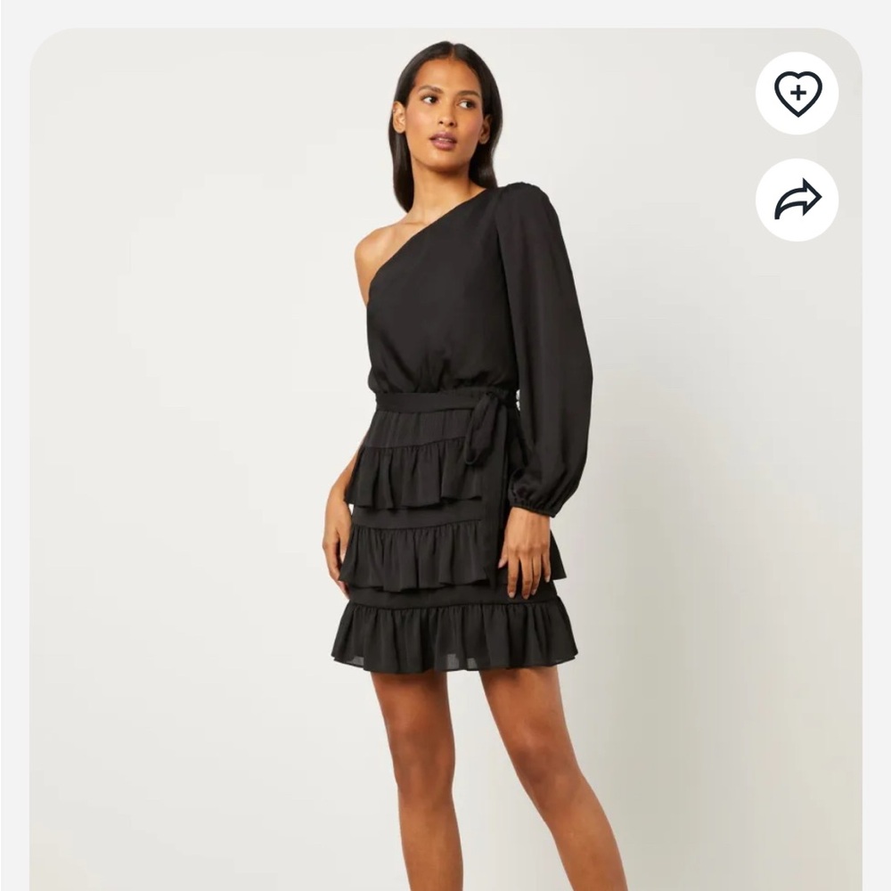 BCBG Maxazria NWT Black One-Shoulder Dress